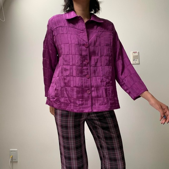 Vintage Magenta Panelled Chore Jacket - Picture 3 of 7